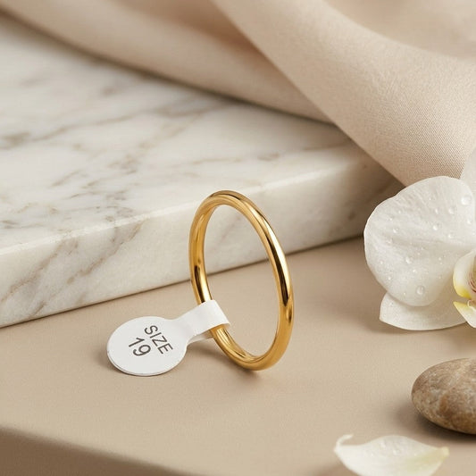 Classic Sleek Plain Anti tarnished Band Ring