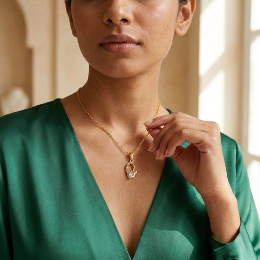 Crystal Heart Pendant Necklace