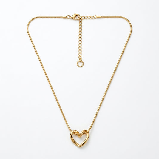 Intertwined Love Heart Pendant Necklace