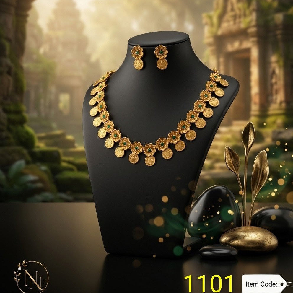Traditional Kerala Kasu Mala / Coin Necklace Set