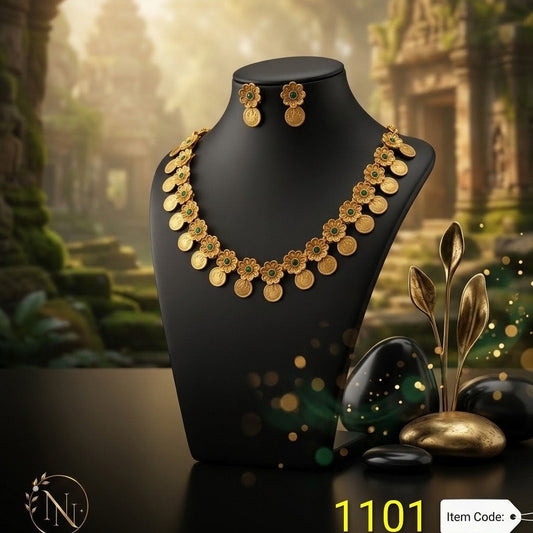 Traditional Kerala Kasu Mala / Coin Necklace Set