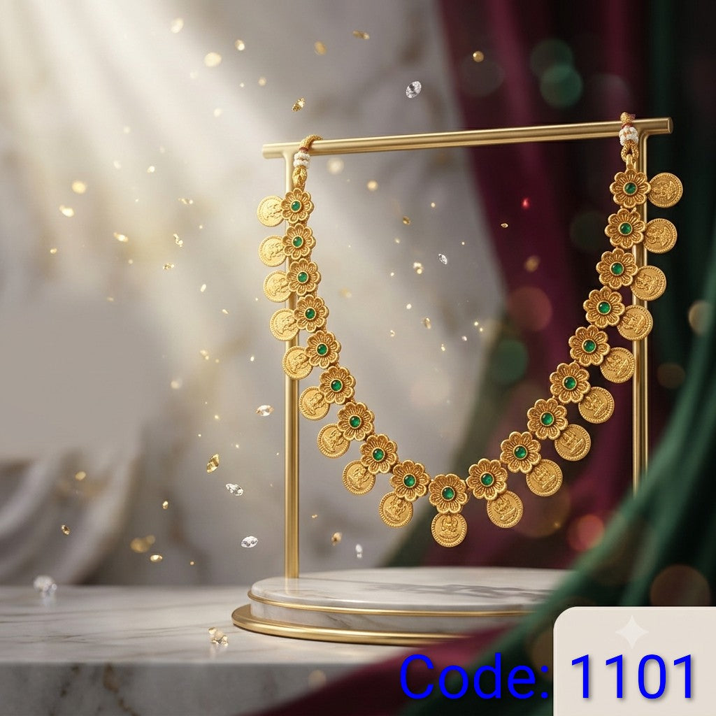 Traditional Kerala Kasu Mala / Coin Necklace Set