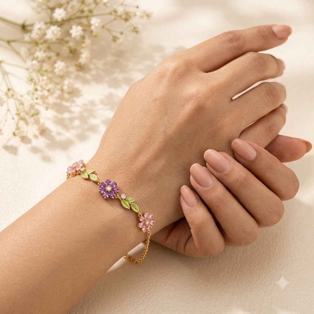 Blooming Garden Floral Anti Tarnish Bracelet