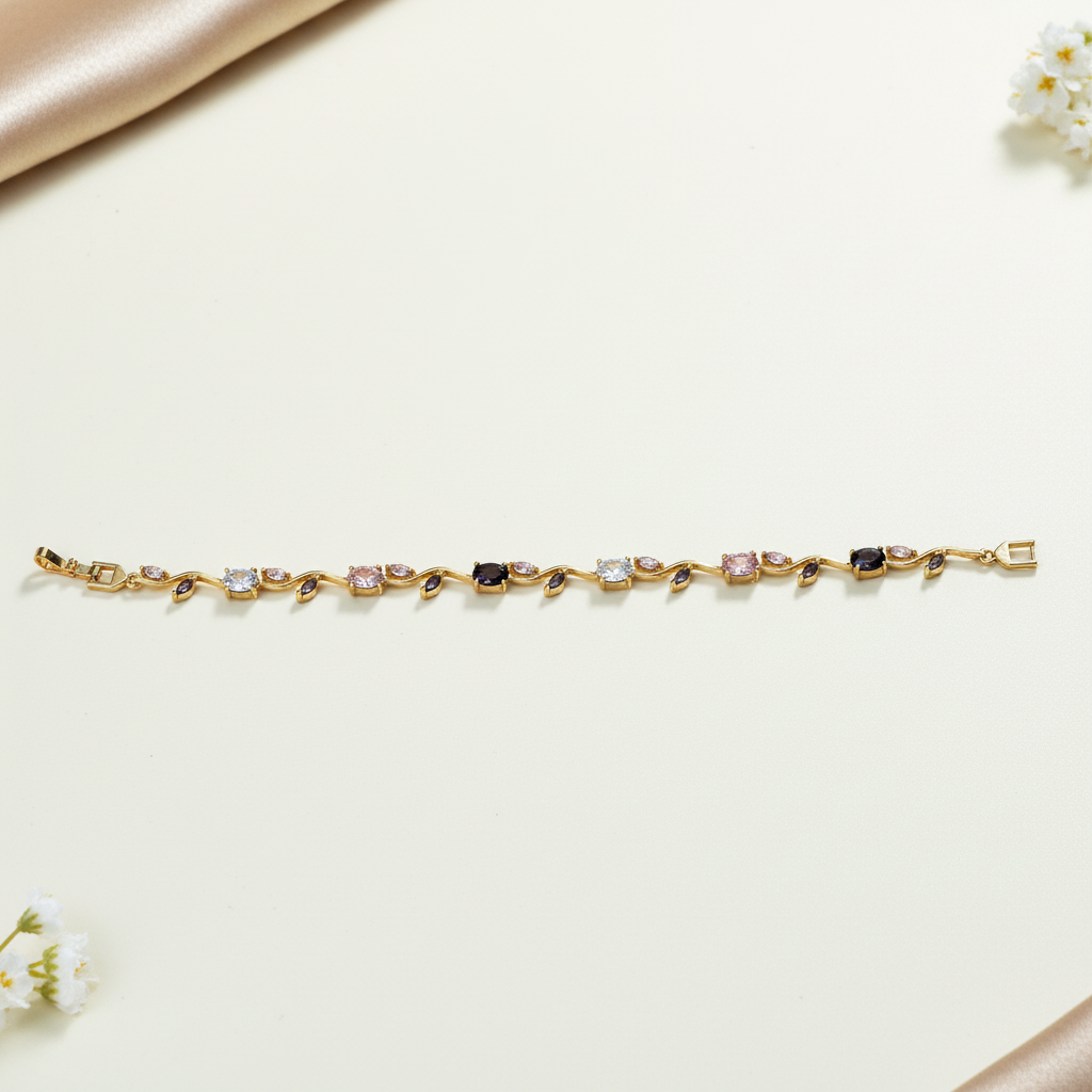Bracelet with the original stone colours and positions on a light background