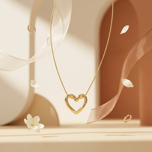 Intertwined Love Heart Pendant Necklace